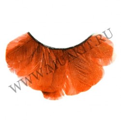 Густые перьевые ресницы Оранжевые