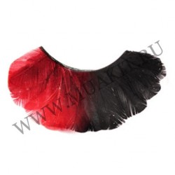 Густые перьевые ресницы Красно-Чёрные