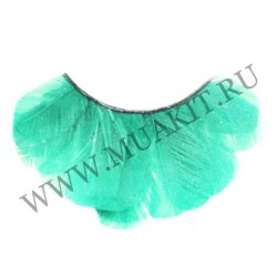 Густые перьевые ресницы Мятные