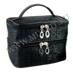 Двухуровневая косметичка Black