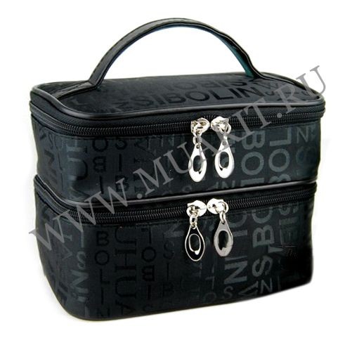 Двухуровневая косметичка Black