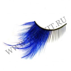 Ресницы перьевые уголки Синие