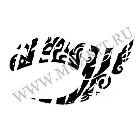 Тату на глаза Зебра
